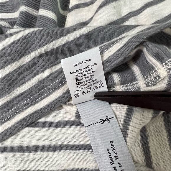 Madewell Striped Tank Top Gray White Sleeveless Casual Women's Size S - Picture 9 of 10